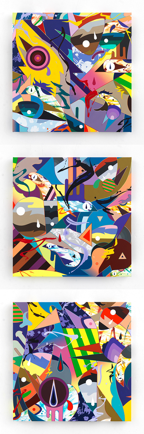 【通販安い】松山智一 TOMOKAZU MATSUYAMA 版画 River To The Bank ED100 額装付き シルクスクリーン